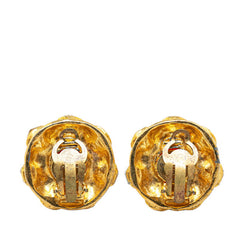 シャネル グリポア ビジュー イヤリング ゴールド レッド メッキ レディース CHANEL 【中古】