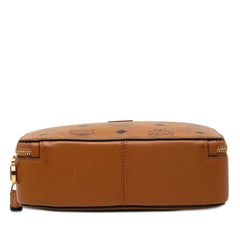 エム シー エム ヴィセトス ロゴグラム ハンドバッグ ショルダーバッグ 2WAY ブラウン PVC レザー レディース MCM 【中古】