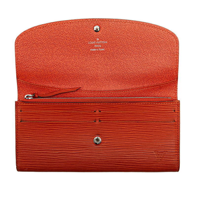 ルイ ヴィトン エピ ポルトフォイユ エミリー 長財布 M60713 オレンジ レザー レディース LOUIS VUITTON 【中古】