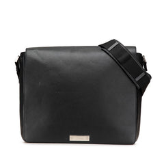カルティエ 斜め掛け ショルダーバッグ ブラック レザー メンズ CARTIER 【中古】