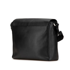 カルティエ 斜め掛け ショルダーバッグ ブラック レザー メンズ CARTIER 【中古】