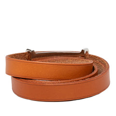 エルメス アピ2 ロング ブレスレット ブラウン レザー メタル レディース HERMES 【中古】