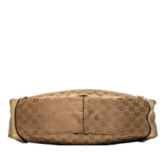 グッチ GGキャンバス アビー ハンドバッグ トートバッグ 130736 ブラウン ゴールド キャンバス レザー レディース GUCCI 【中古】