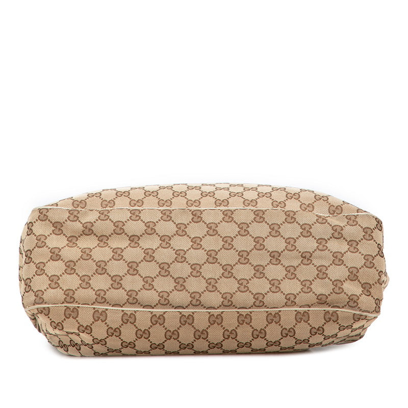 グッチ GGキャンバス スーキー トートバッグ 296835 ベージュ ホワイト キャンバス レザー レディース GUCCI 【中古】