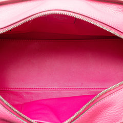 ロエベ アナグラムロゴ アマソナ28 ハンドバッグ ピンク ワインレッド レザー レディース LOEWE 【中古】