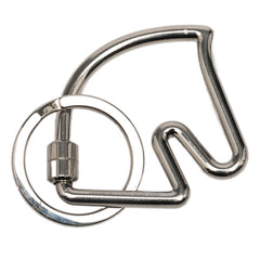 エルメス シュバル ホース 馬 モチーフ キーリング キーホルダー シルバー メタル レディース HERMES 【中古】