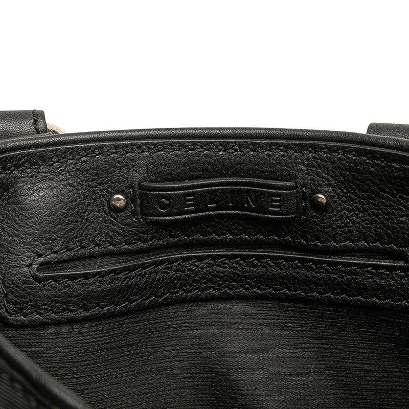 セリーヌ ブギーバッグ ハンドバッグ ブラック ビーズ レザー レディース CELINE 【中古】