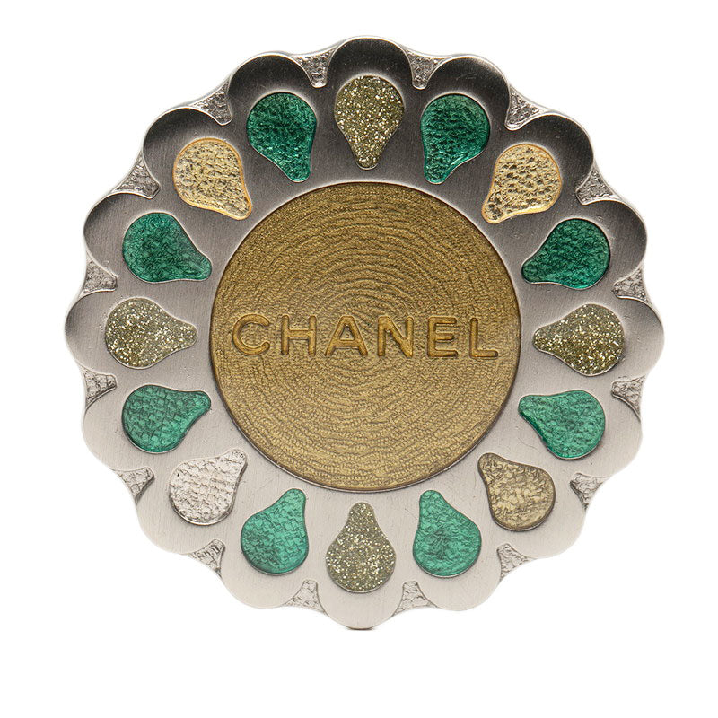 シャネル ブローチ シルバー マルチカラー メタル レディース CHANEL 【中古】