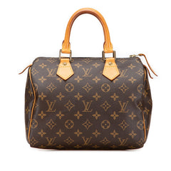 ルイ ヴィトン モノグラム スピーディ25 ハンドバッグ ミニボストンバッグ M41528 ブラウン PVC レザー レディース LOUIS VUITTON 【中古】