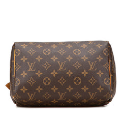 ルイ ヴィトン モノグラム スピーディ25 ハンドバッグ ミニボストンバッグ M41528 ブラウン PVC レザー レディース LOUIS VUITTON 【中古】