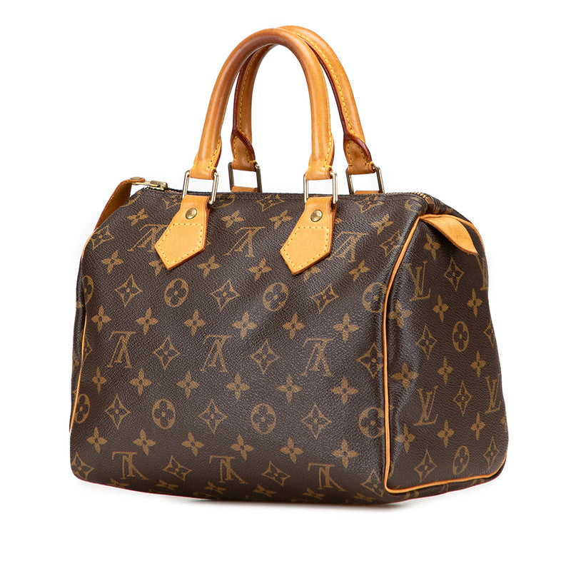 ルイ ヴィトン モノグラム スピーディ25 ハンドバッグ ミニボストンバッグ M41528 ブラウン PVC レザー レディース LOUIS VUITTON 【中古】