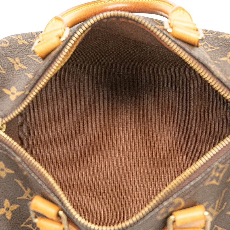 ルイ ヴィトン モノグラム スピーディ25 ハンドバッグ ミニボストンバッグ M41528 ブラウン PVC レザー レディース LOUIS VUITTON 【中古】