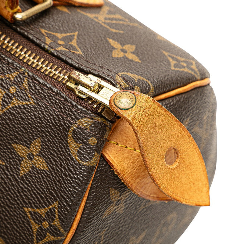 ルイ ヴィトン モノグラム スピーディ25 ハンドバッグ ミニボストンバッグ M41528 ブラウン PVC レザー レディース LOUIS VUITTON 【中古】