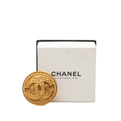 シャネル ココマーク ヴィンテージ メダリオン ラウンド ブローチ ゴールド メッキ レディース CHANEL 【中古】