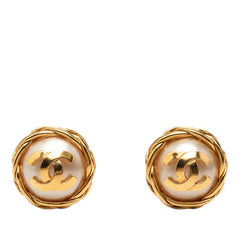 シャネル ココマーク ヴィンテージ イヤリング ゴールド メッキ フェイクパール レディース CHANEL 【中古】