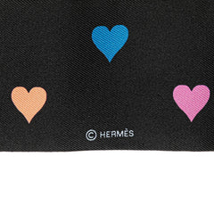 エルメス ツイリー Tea Time ティータイム スカーフ ブラック ホワイト マルチカラー シルク レディース HERMES 【中古】