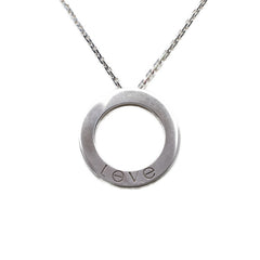 カルティエ ラブサークル 3Pダイヤ チェーン ペンダント ネックレス B7014600 ダイヤモンド K18WG ホワイトゴールド 750 レディース CARTIER 【中古】