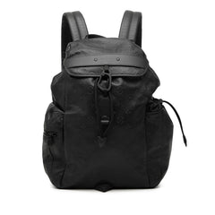 ルイ ヴィトン モノグラム シャドウ ディスカバリー バックパック リュック デイパック M43680 ブラック ノワール レザー メンズ LOUIS VUITTON 【中古】