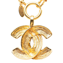 シャネル マトラッセ ココマーク チェーン ロングネックレス ゴールド メッキ レディース CHANEL 【中古】