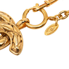 シャネル マトラッセ ココマーク チェーン ロングネックレス ゴールド メッキ レディース CHANEL 【中古】