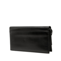 ブルガリ ロゴ ショルダーバッグ ブラック レザー レディース BVLGARI 中古