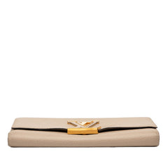 ルイ ヴィトン ポルトフォイユ カプシーヌ 長財布 M61249 ガレ ベージュ レザー レディース LOUIS VUITTON 【中古】