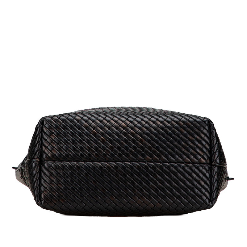 ボッテガヴェネタ イントレチャート ショルダーバッグ トートバッグ 2WAY ブラック レザー レディース BOTTEGAVENETA 【中古】