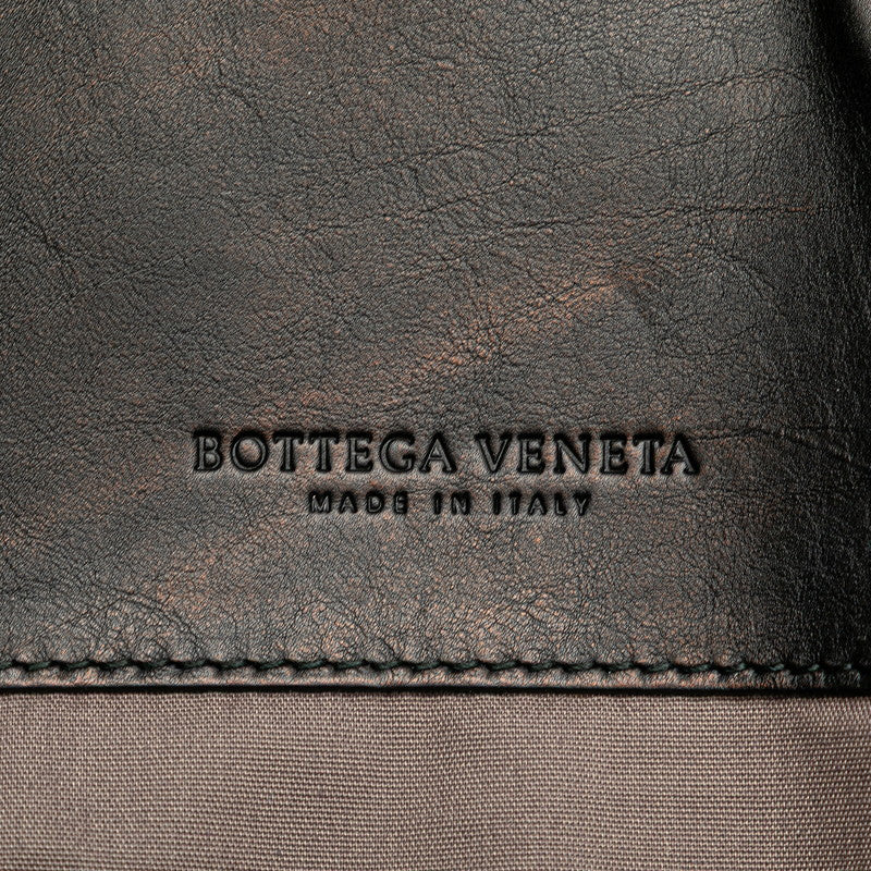ボッテガヴェネタ イントレチャート ショルダーバッグ トートバッグ 2WAY ブラック レザー レディース BOTTEGAVENETA 【中古】