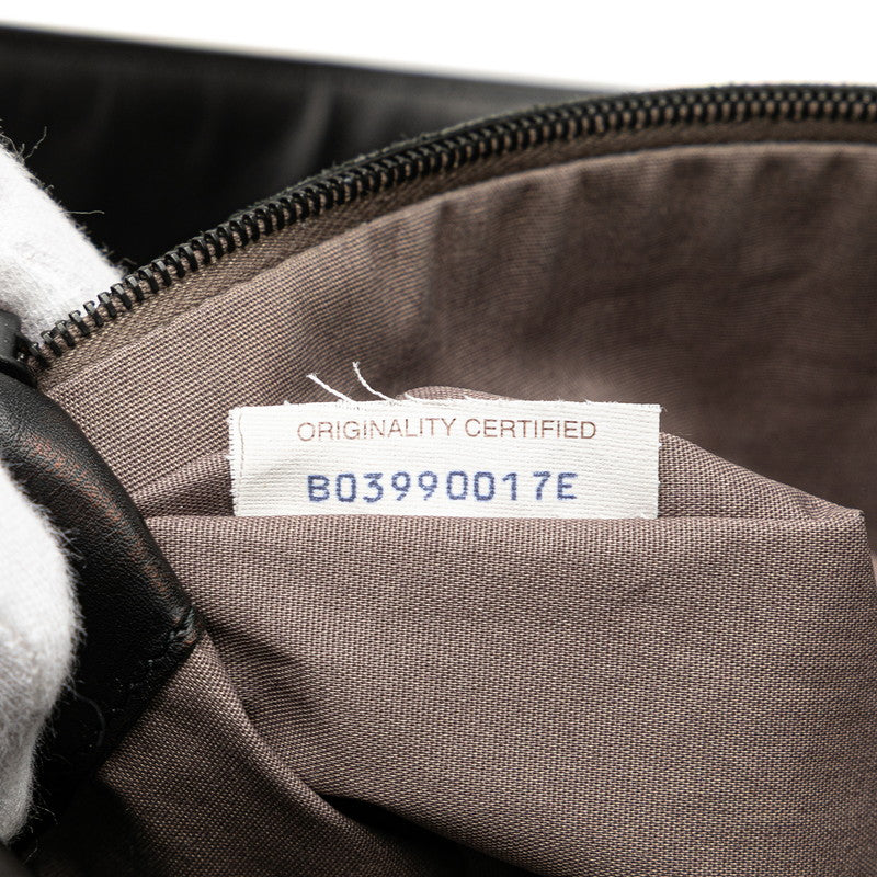 ボッテガヴェネタ イントレチャート ショルダーバッグ トートバッグ 2WAY ブラック レザー レディース BOTTEGAVENETA 【中古】