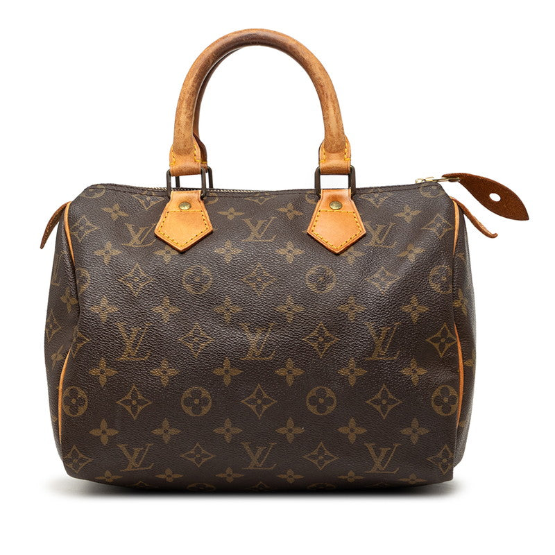 ルイ ヴィトン モノグラム スピーディ25 ミニボストンバッグ ハンドバッグ M41528 ブラウン PVC レザー レディース LOUIS VUITTON 【中古】