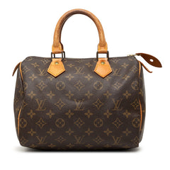 ルイ ヴィトン モノグラム スピーディ25 ミニボストンバッグ ハンドバッグ M41528 ブラウン PVC レザー レディース LOUIS VUITTON 【中古】