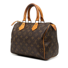 ルイ ヴィトン モノグラム スピーディ25 ミニボストンバッグ ハンドバッグ M41528 ブラウン PVC レザー レディース LOUIS VUITTON 【中古】