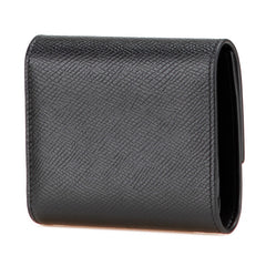 セリーヌ スモール トリフォールド ウォレット 三つ折り財布 ブラック グレインレザー レディース CELINE 【中古】