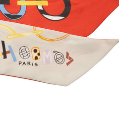 エルメス ツイリー DO RE BOUCLES ド レ ブックル スカーフ オレンジ マルチカラー シルク レディース HERMES 【中古】