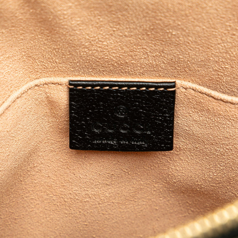 グッチ オフィディア シェリーライン ショルダーバッグ 499621 ブラック レザー レディース GUCCI 【中古】