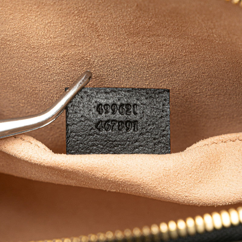グッチ オフィディア シェリーライン ショルダーバッグ 499621 ブラック レザー レディース GUCCI 【中古】