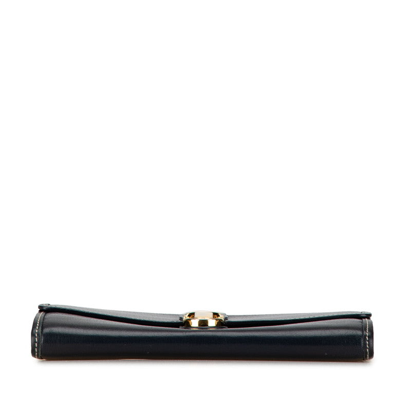 ルイ ヴィトン ユタ ポルトフォイユ サラ キュイール 長財布 M93767 アンクル ネイビー レザー レディース LOUIS VUITTON 【中古】