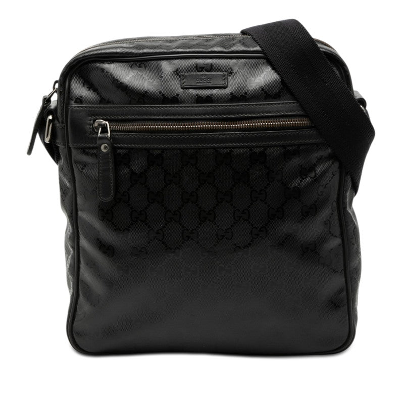 グッチ GGインプリメ 斜め掛け ショルダーバッグ 201448 ブラック PVC レザー レディース GUCCI 【中古】