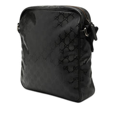 グッチ GGインプリメ 斜め掛け ショルダーバッグ 201448 ブラック PVC レザー レディース GUCCI 【中古】