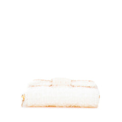 シャネル ココマーク リボン ミニ チェーンウォレット コインケース ホワイト ゴールド ツイード レザー レディース CHANEL 【中古】