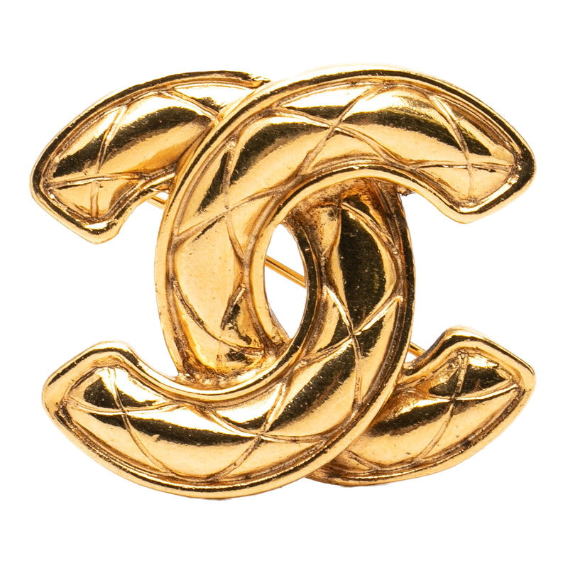 シャネル マトラッセ ココマーク ブローチ ゴールド メッキ レディース CHANEL 【中古】