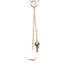 エルメス ケリー クロシェットPM ペンダントネックレス K18PG ピンクゴールド Au750 レディース HERMES 【中古】