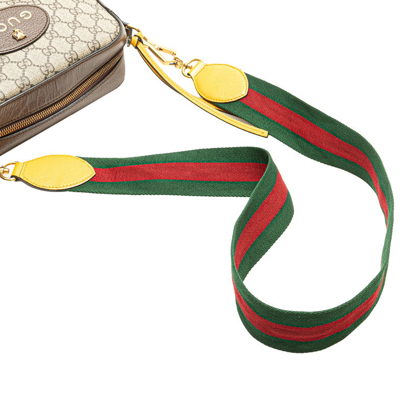 グッチ GGスプリーム ネオ ヴィンテージ 斜め掛け ショルダーバッグ 476466 ベージュ ブラウン PVC レザー レディース GUCCI 【中古】