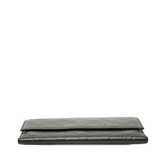 グッチ グッチシマ 三つ折り 長財布 257303 ブラック レザー レディース GUCCI 【中古】