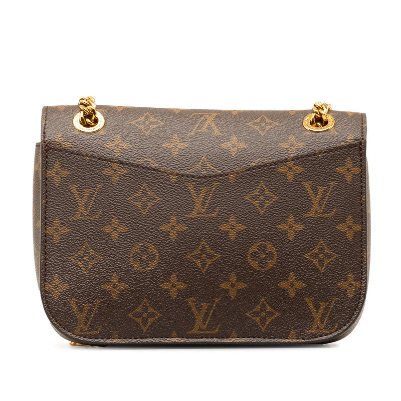 ルイ ヴィトン モノグラム パッシー チェーン ショルダーバッグ M45592 ブラウン PVC レザー レディース LOUIS VUITTON 【中古】