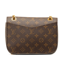 ルイ ヴィトン モノグラム パッシー チェーン ショルダーバッグ M45592 ブラウン PVC レザー レディース LOUIS VUITTON 【中古】