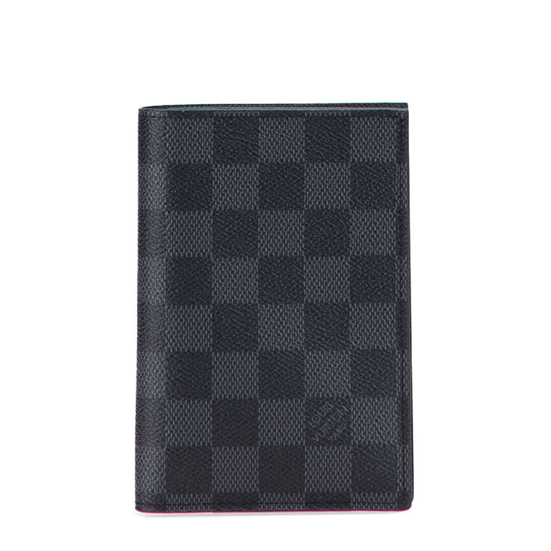 ルイ ヴィトン ダミエグラフィット クーヴェルテュール パスポールNM パスポートケース パスポートカバー N64411 ノワール ブラック PVC レザー メンズ LOUIS VUITTON 【中古】