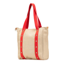 ルイ ヴィトン アンティグア カバMM トートバッグ ショルダーバッグ M40035 レッド ベージュ キャンバス レザー レディース LOUIS VUITTON 【中古】