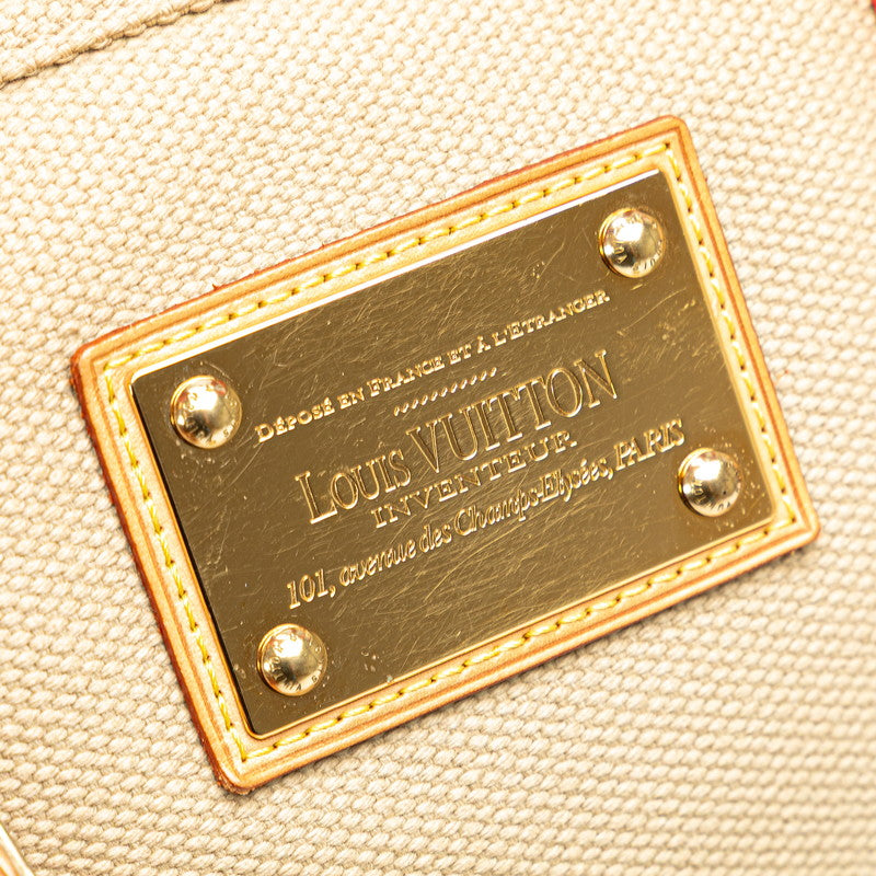 ルイ ヴィトン アンティグア カバMM トートバッグ ショルダーバッグ M40035 レッド ベージュ キャンバス レザー レディース LOUIS VUITTON 【中古】