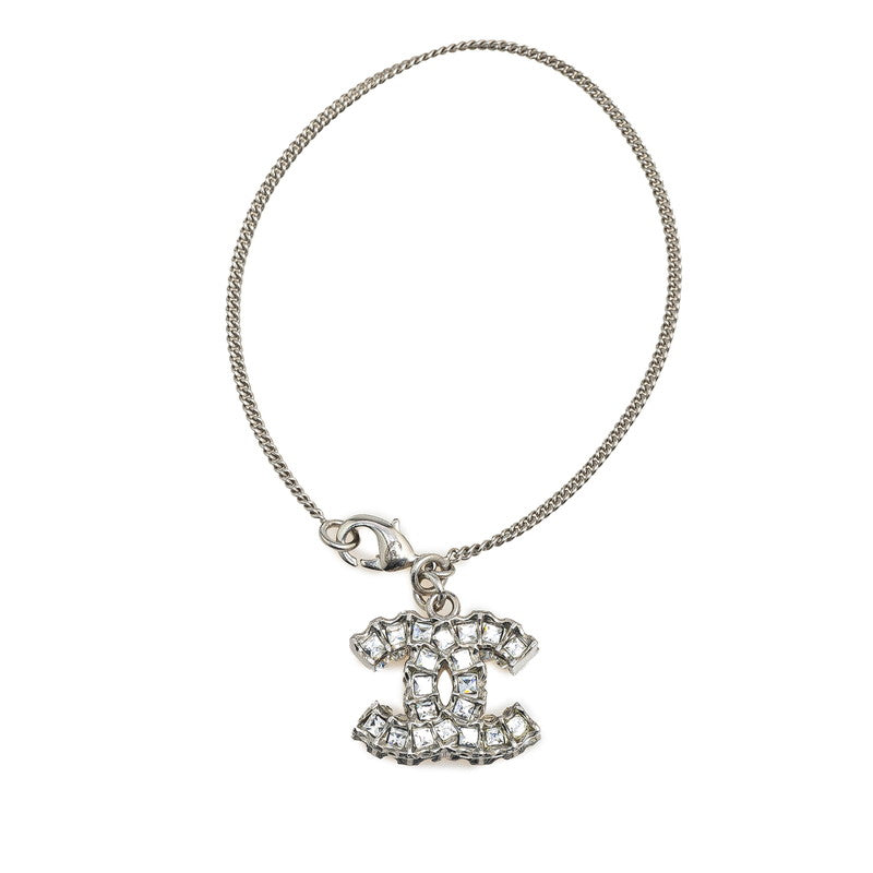 シャネル ココマーク チェーン ブレスレット シルバー メタル ラインストーン レディース CHANEL 【中古】
